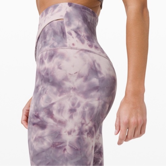 Lululemon align pant criss cross waist size 12 diamond dye pink bliss - Picture 2 of 16